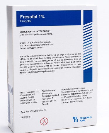 Fresofol 200Mg 20Ml Con 5 Ampulas (Propofol)