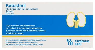 Ketosteril 630Mg Con 100 Tabletas (Alfa Cetoanalogos De Aminoacidos) - WeCare Pharma
