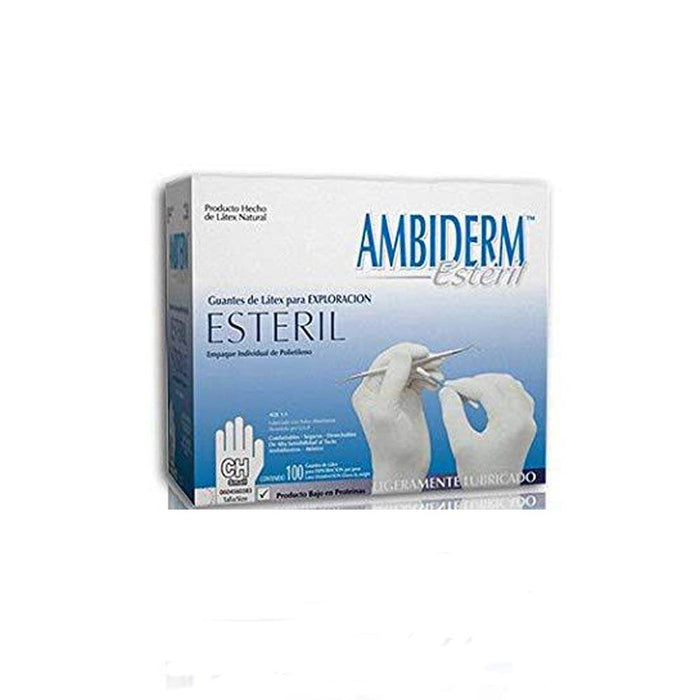 Guante Estéril Ambiderm Chico Con 100 - WeCare Pharma