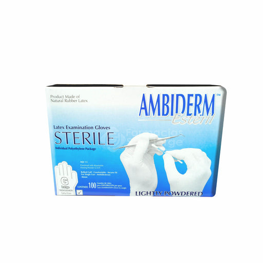Guante Estéril Ambiderm Grande Con 100 - WeCare Pharma