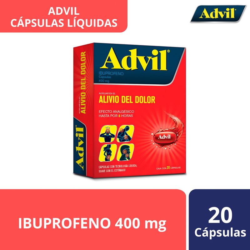 Advil Max 400Mg Con 20 Capsulas (Ibuprofeno)