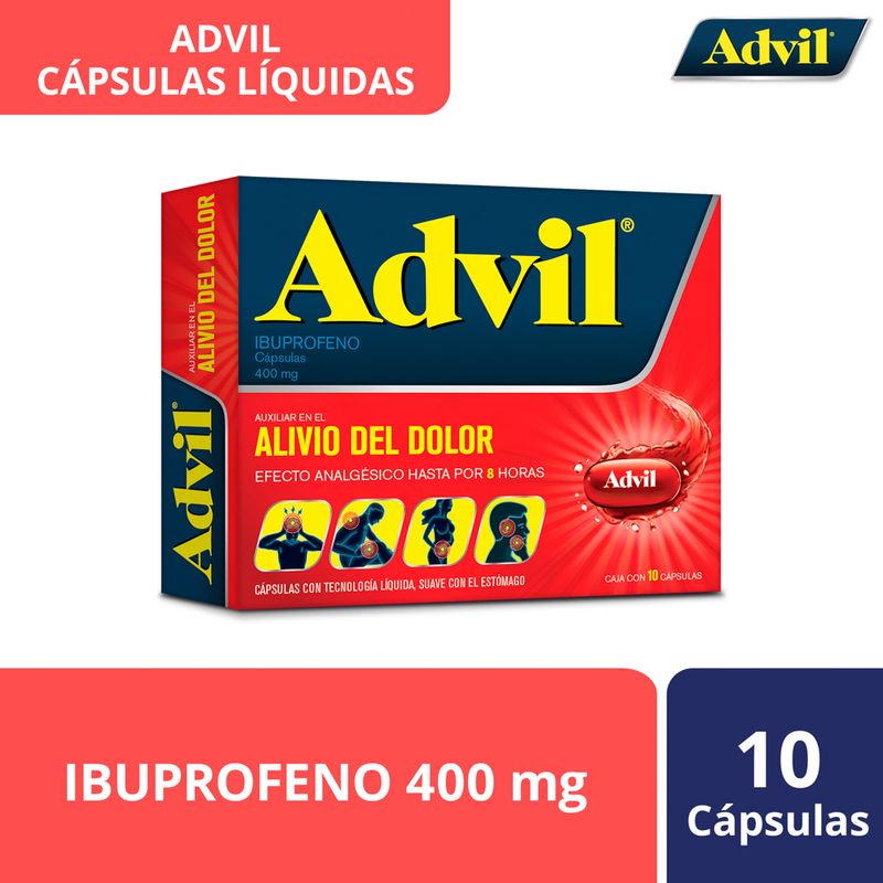 Advil Max 400Mg Con 10 Capsulas (Ibuprofeno)