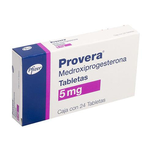 Provera 5Mg Con 24 Tabletas (Medroxiprogesterona)