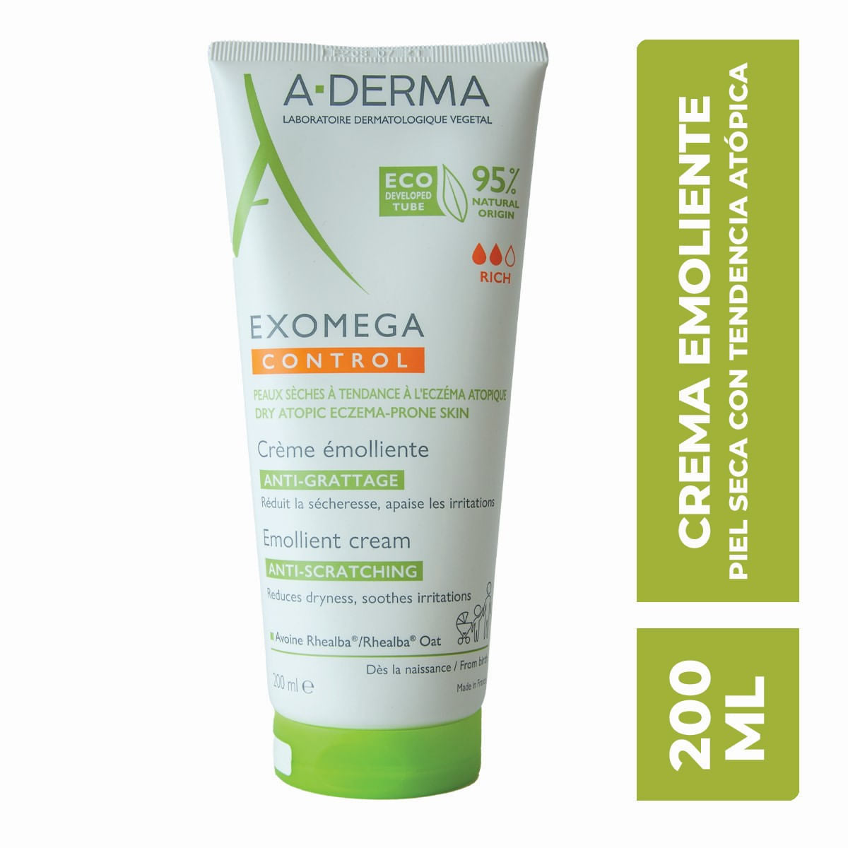 A-Derma Exomega Control Crema Emoliente Anti-Rascado 200Ml