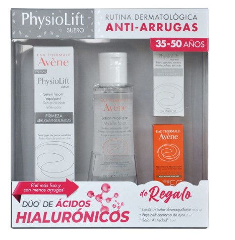 Avene Kit Antiedad Physiolift Suero+ Loción Micelar+Physiolift Ojos+Fps50 5Ml