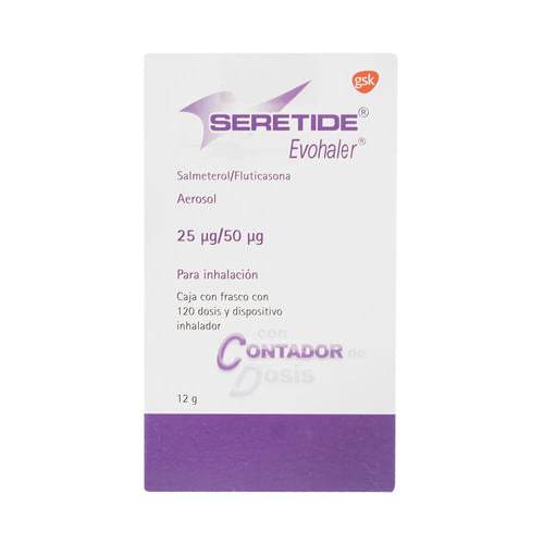 Seretide Evohaler Aerosol 25Mcg/50Mcg 120D (Salmeterol/Fluticosona) - WeCare Pharma
