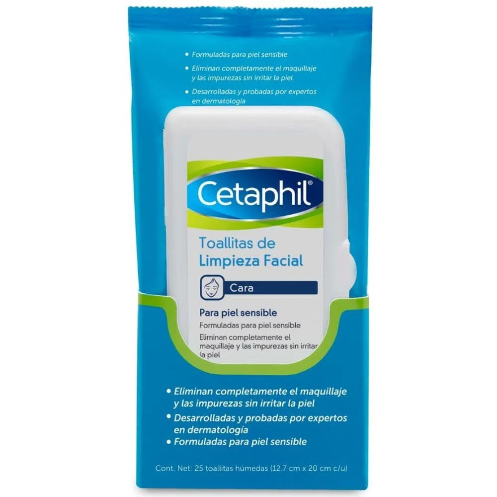 Cetaphil Toallitas De Limpieza Facial Con 25