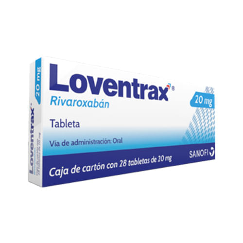 Loventrax 20Mg Con 28 Comprimidos (Rivaroxaban)