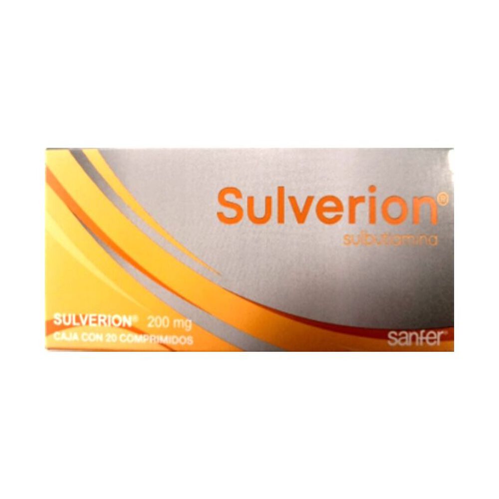 Sulverion 200Mg Con 20 Tabletas (Sulbutiamina)