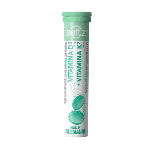 Vitamina D3/Vitamina K2 Limon Efervecente V 4.4G Con 20 Tabletas - WeCare Pharma
