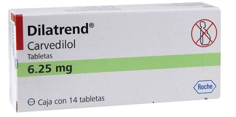 Dilatrend 6.25Mg Con 14 Tabletas (Carvedilol)