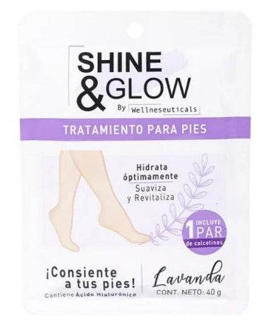 Mascarilla Shine&Glow Para Pies Lavanda 40G Con 1 - WeCare Pharma