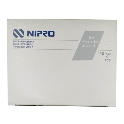 Aguja Hipodérmica Nipro Gris 27Gx13Mm Con 100 - WeCare Pharma