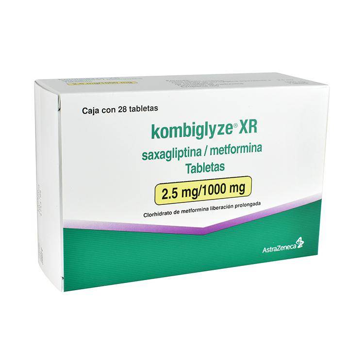 Kombiglyze Xr 2.5Mg/1000Mg Con 28 Tabletas (Saxagliptina/Metformina) - WeCare Pharma