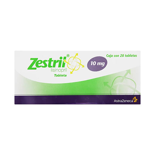 Zestril 10Mg Con 28 Tabletas (Lisinopril)