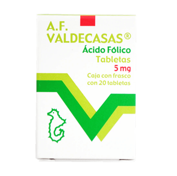 A.F. Valdecasas 5Mg Con 20 Tabletas (Acido Folico) - WeCare Pharma