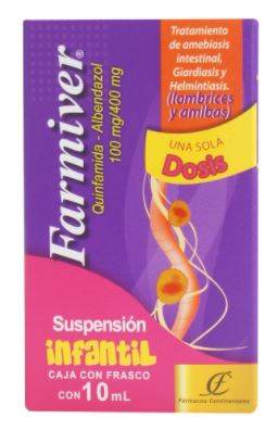 Farmiver Infantil Suspensión 10Mg/400Mg 10Ml (Quinfamida/Albendazol) - WeCare Pharma