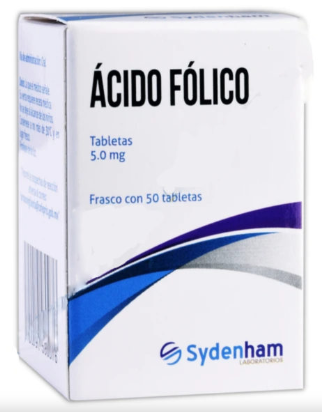 Acido Folico 5Mg Con 50 Tabletas