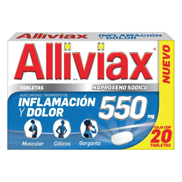 Alliviax 550Mg Con 20 Tabletas (Naproxeno) - WeCare Pharma