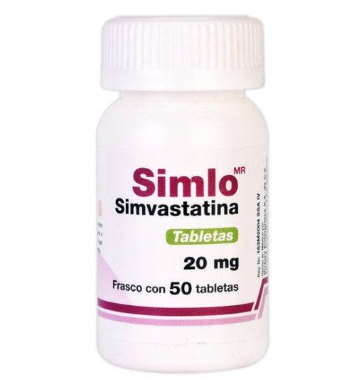 Simlo 20Mg Con 50 Tabletas (Simvastatina) - WeCare Pharma