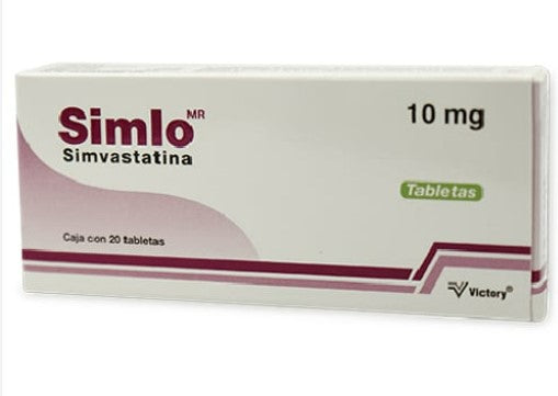 Simlo 10Mg Con 20 Tabletas (Simvastatina)