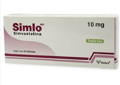 Simlo 10Mg Con 20 Tabletas (Simvastatina) - WeCare Pharma