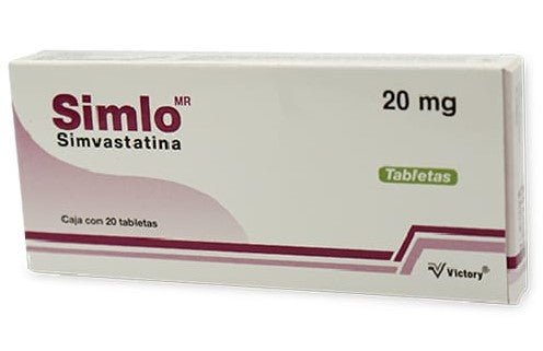 Simlo 20Mg Con 20 Tabletas (Simvastatina)