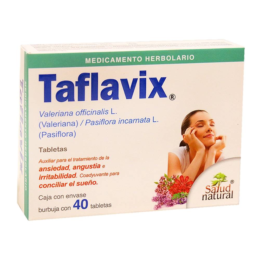 Taflavix 100Mg/60Mg Con 40 Tabletas (Valeriana/Passiflora)