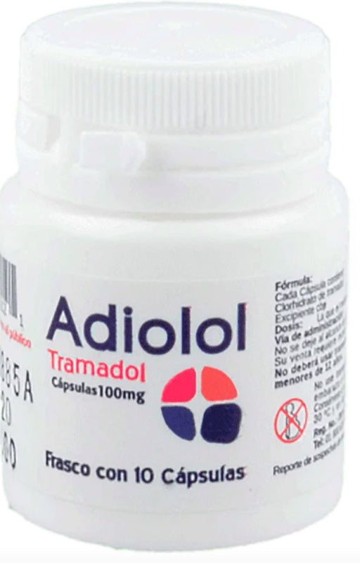 Adiolol 100Mg Con 10 Capsulas (Tramadol)