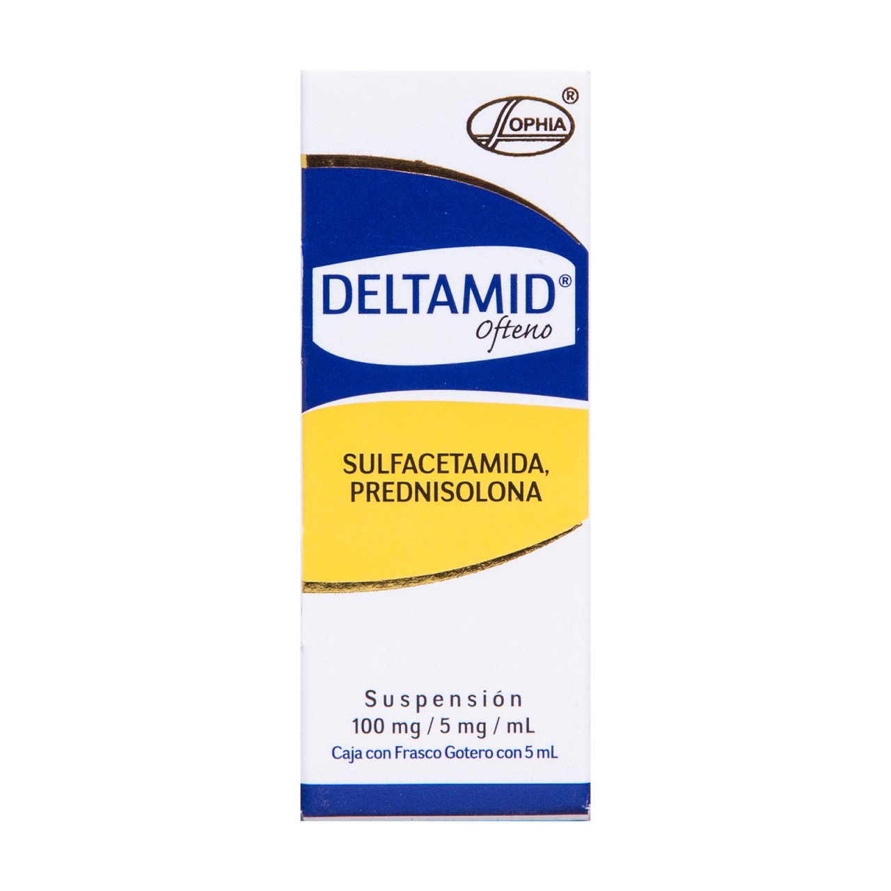 Deltamid Ofteno Gotas 100Mg/5Mg 5Ml (Sulfacetamida/Prednisolona)