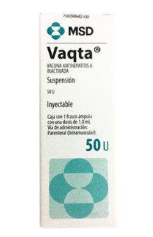 Vaqta Adulto Frasco 50Unid 1Ml Con 1 Ampulas (Vacuna Antihepatitis A Inactivada) - WeCare Pharma