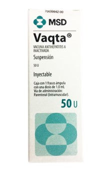 Vaqta Adulto Frasco 50Unid 1Ml Con 1 Ampulas (Vacuna Antihepatitis A Inactivada)