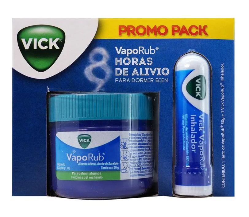 Vaporub Ung 50Mg + Inhalador Duopack (Alcanfor/Mentol/Eucalipto)