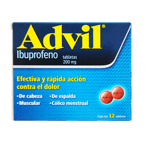 Advil 200Mg Con 12 Tabletas (Ibuprofeno)