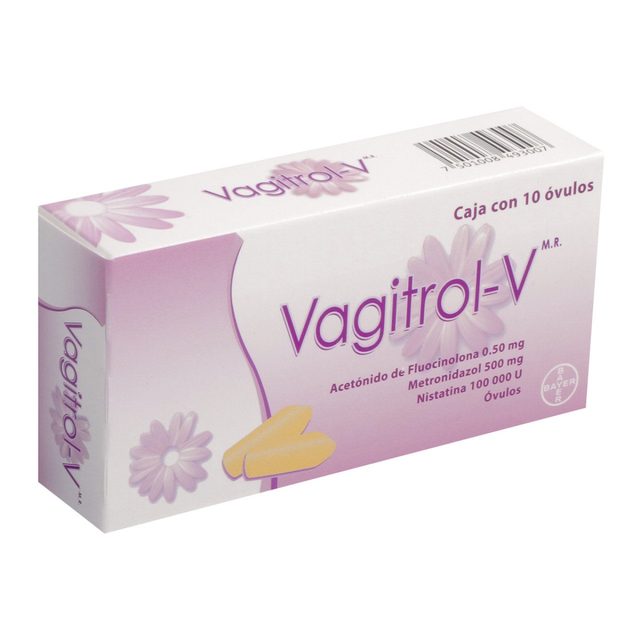 Vagitrol-V Ovulos 0.5Mg/500Mg/100000Unid Con 10 (Acetonido De Fluocinolona)