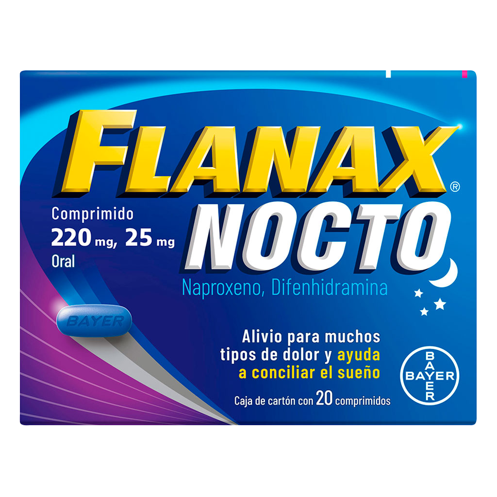 Flanax Nocto 250Mg/25Mg Con 20 Comprimidos (Naproxeno/Difenhidramina)