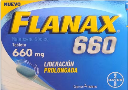 Flanax 660 660Mg Con 4 Tabletas (Naproxeno Sodico)