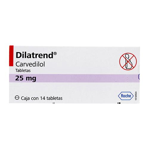 Dilatrend 25Mg Con 14 Tabletas (Carvedilol)