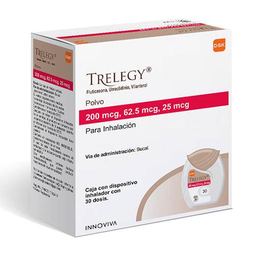 Trelegy Polvo 200Mcg/62.5Mcg/25Mcg 30D (Fluticasona/Umeclidino/Vilanterol) - WeCare Pharma