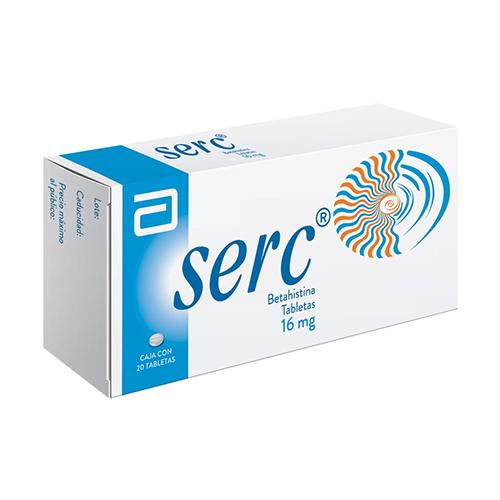 Serc 16Mg Con 20 Tabletas (Betahistina)