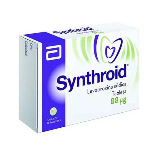 Synthroid 88Mcg Con 30 Tabletas (Levotiroxina Sodica)