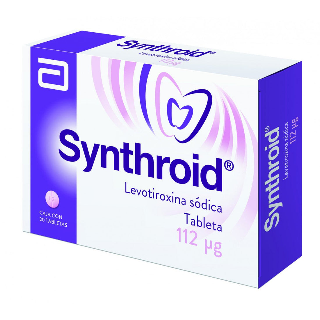 Synthroid 112Mcg Con 30 Tabletas (Levotiroxina Sodica)