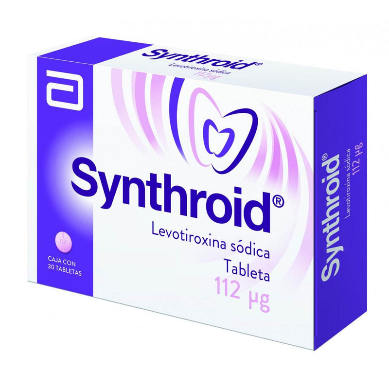 Synthroid 112Mcg Con 30 Tabletas (Levotiroxina Sodica) - WeCare Pharma