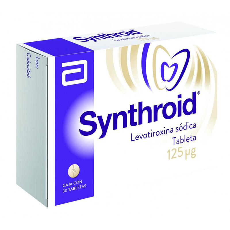 Synthroid 125Mcg Con 30 Tabletas (Levotiroxina Sodica) - WeCare Pharma