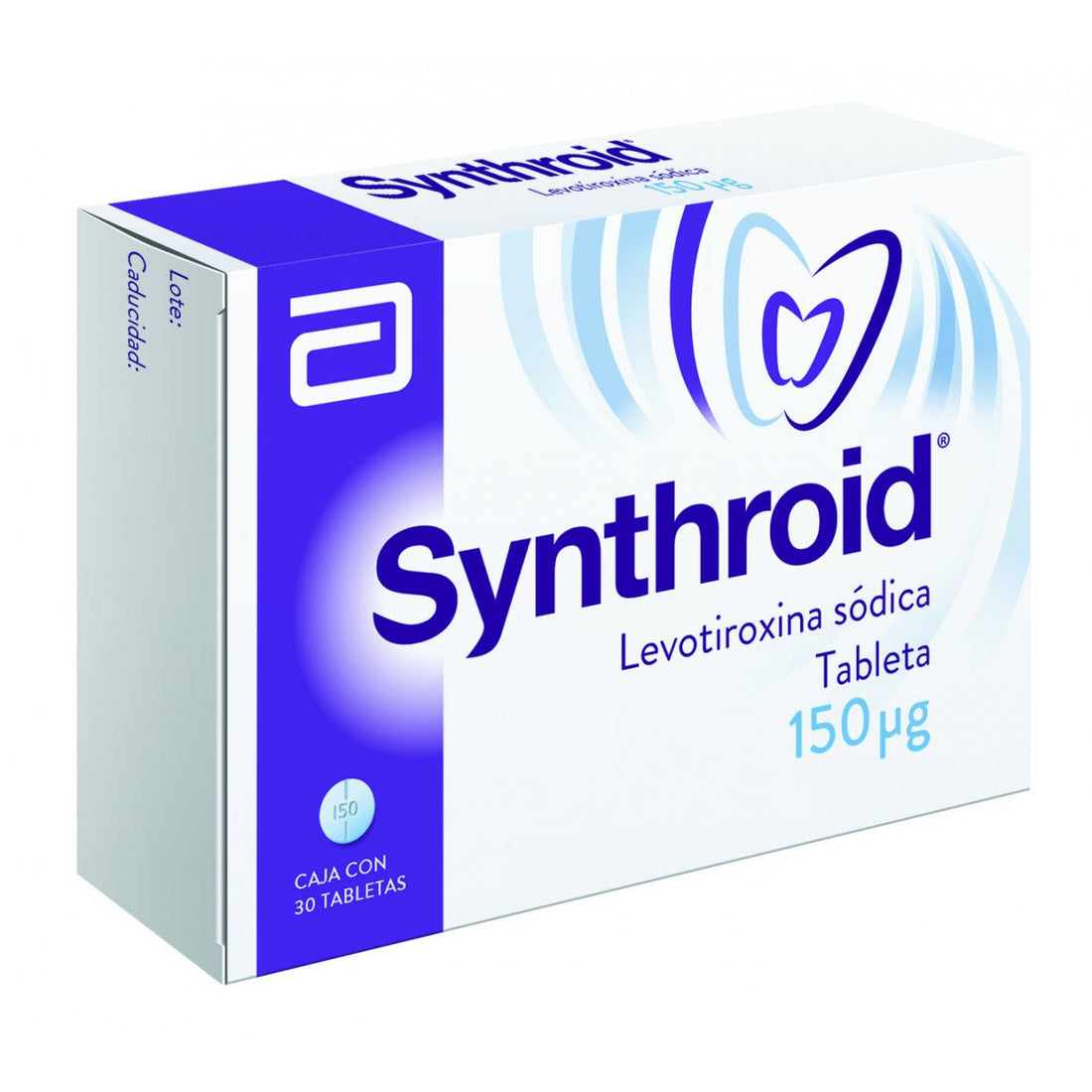 Synthroid 150Mcg Con 30 Tabletas (Levotiroxina Sodica)