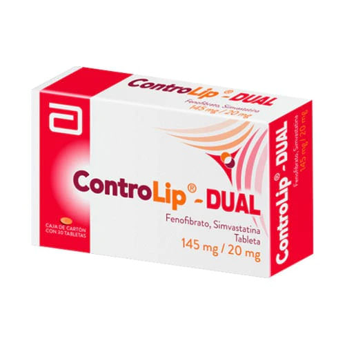 Controlip Dual 145Mg/20Mg Con 30 Capsulas (Fenofibrato/Simvastatina)