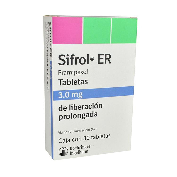 Sifrol Er 3Mg Con 30 Tabletas (Pramipexol)