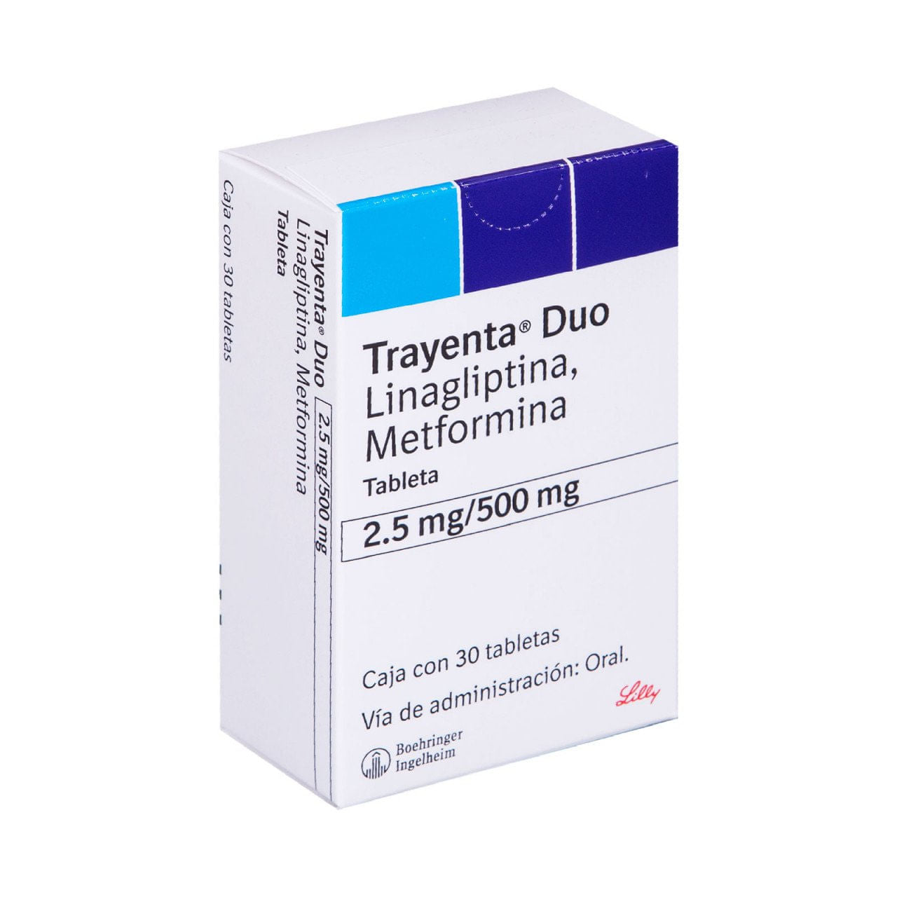 Trayenta Duo 2.5Mg/500Mg Con 30 Tabletas (Linagliptina/Metformina)