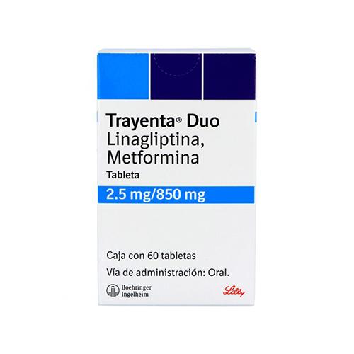 Trayenta Duo 2.5Mg/850Mg Con 60 Tabletas (Linagliptina/Metformina)