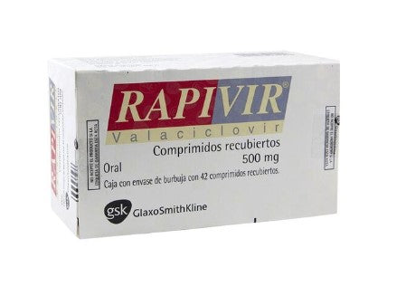 Rapivir 500Mg Con 42 Tabletas (Valaciclovir)